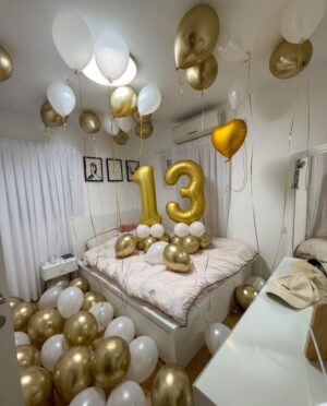 ⁦סידור חדר בלונים קלאסי⁩ – תמונה ⁦5⁩
