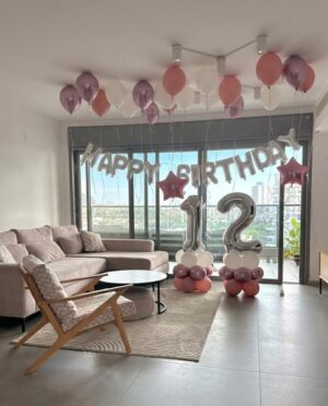 ⁦סידור חדר בלונים קלאסי⁩ – תמונה ⁦6⁩